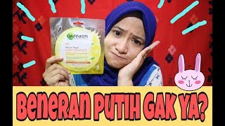 REVIEW GARNIER FACE MASKPUTIH DALAM 15 MENIT 😍 [upl. by Etteb]