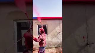 Aging colored steel roof tile spraypainting process [upl. by Cahan]