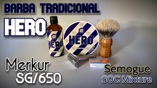 quotShave Review HERO Soap Merkur SG650 Safety Razor and Semogue SOC Brush  The Best of Wetshavingquot [upl. by Sieracki]