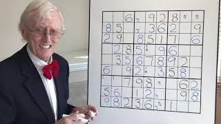 Tutorial 80 A difficult sudoku puzzle made easy [upl. by Hardej]