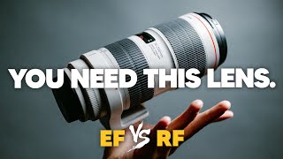 Canon EF vs RF 70200mm f28 MKIII Which One is Best for You  2022 LENS REVIEW [upl. by Aihsar239]