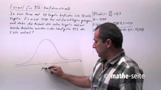 Konfidenzintervalle mit zwei SigmaRegel Beispiel 3  W2013 [upl. by Oran]
