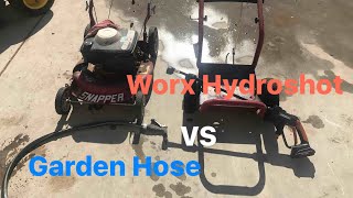 Worx Hydroshot vs Garden Hose [upl. by O'Donoghue]