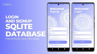 Login and Signup using SQLite Database in Android Studio  Java [upl. by Ninaj]