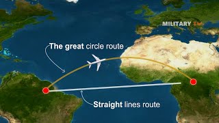 Why Airplanes Fly On A Curved Path [upl. by Jillane]