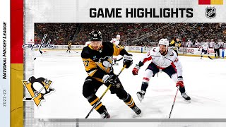 Capitals  Penguins 325  NHL Highlights 2023 [upl. by Leirbag466]