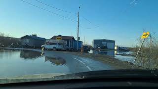 051024 Bethel Alaska nearby Sams Restaurant Flooded overflow of The Mighty Kuskokwim River [upl. by Baptist]