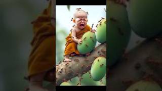 So cute  little monk 🥰🥰😘😘🤪🤪🤪😋 [upl. by Harrak144]