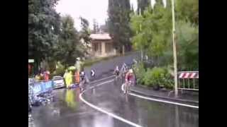 Scivolate al Campionato del Mondo di Ciclismo Firenze 2013  Pian del Mugnone 29 settembre [upl. by Octavla442]