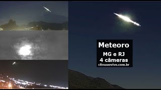 Meteoro cruza o céu de 3 cidades de MG e 1 no RJ  290921 [upl. by Fairman353]