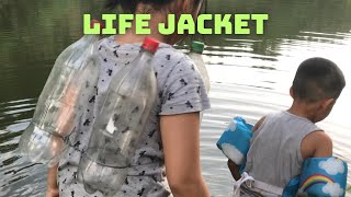 DIY Life Jacket for Kids  How to Make a Recycled Plastic Bottle Floatation Vest [upl. by Giess937]