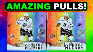 SHOCKINGLY GREAT  202122 Upper Deck Allure Hockey Hobby Box Break x2 [upl. by Aneled]