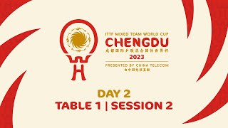 LIVE  T1  Day 2  ITTF Mixed Team World Cup 2023  Session 2 [upl. by Savadove]