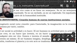 Cornelius Castoriadis Lo instituido y lo instituyente [upl. by Areht]