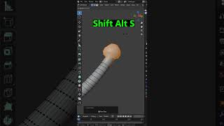 Blender Trick to make a part of an Object round with a shortcut blenderustad [upl. by Anilehs]