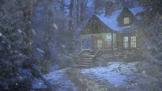 Freezing Blizzard Storm for Sleep  Cozy House in Snow Storm in Middle of Forest  Winter Ambience [upl. by Yecad]