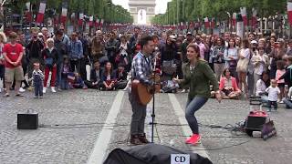 Youri Menna medley sur les Champs Elysées le 14 juillet 2016 [upl. by Idonah]