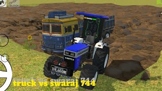 JCB unloading stones from truck tractor tochan in Indian vehicles simulator 3d game 🎮 [upl. by Valaree]