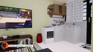 Tardigrade  The Nest Bedsitter Mirema  Virtual walkthrough   Decorating small spaces [upl. by Guntar]