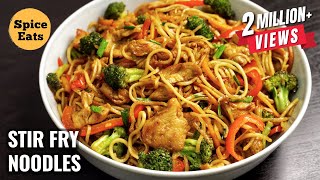 STIR FRY CHICKEN NOODLES  CHICKEN STIR FRY WITH NOODLES  CHICKEN CHOW MEIN [upl. by Ardell605]