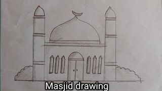 masjid drawing pencilmosque design how to draw Masjid drawingdrawingtutorials tejart masjid [upl. by Yusuk194]