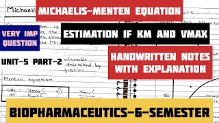 Michaelis menten kineticsEstimation of Km and Vmax concentrationNonLinear pharmacokinetic [upl. by Atinar]