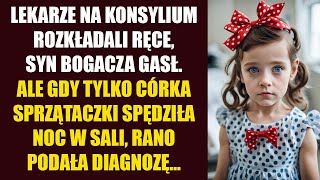 Lekarze na konsylium rozkładali ręce syn bogacza gasł w oczach Ale gdy tylko córka sprzątaczki [upl. by Westfahl681]