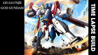 GF13017NJII God Gundam  Time Lapse Build 1100 MG Model [upl. by Thorman]