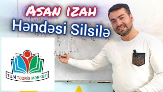 🔥 Həndəsi silsilə asan dərs izahı riyaziyyat [upl. by Kaehpos]