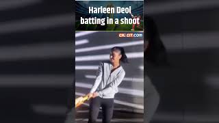 Harleen Deol Battling in a Shoot  Stunning Cricket Skills and Precision [upl. by Autum]