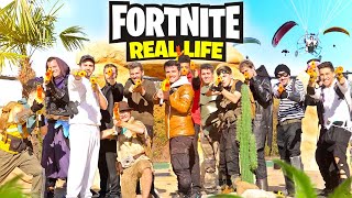 ENORME BATTLE ROYALE NERF FORTNITE  dans la vraie vie [upl. by Crystal]