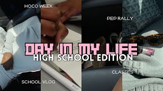 DAY IN MY LIFE high school edition ☆  school vlog classes pep rally hoco week  more [upl. by Fran]