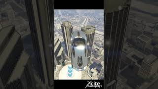 Satisfying Super Jump 910 GTA 5  Ignus Maze Bank Tower Smooth Stunt Jump shorts gta jump [upl. by Burck]