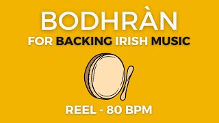 Bodhrán  Reel 80 BPM Brush beater [upl. by Shaddock]