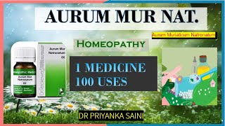 Aurum Muriaticum Natronatum  HOMEOPATHY1 MEDICINE 100 USES FIBROID drpriyankashomeopathy [upl. by Etirugram]