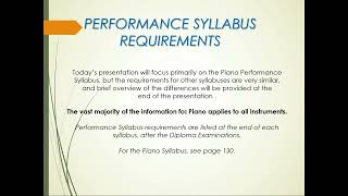 Performance Syllabus Requirements [upl. by Marji547]