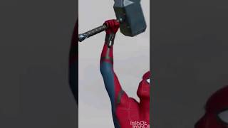 worthy spiderman vs thor  spiderman break thors hammer marvel virlshort marveling clea [upl. by Nylhtak]