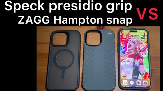 ZAGG Hampton snap vs SPECK presidio 2 grip iPhone 14 pro max [upl. by Salesin]