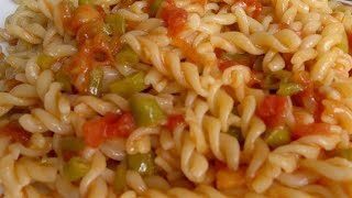 SEBZELİ SOSLU MAKARNA TARİFİ pasta with vegetables [upl. by Nalliuq614]