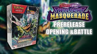 Pokemon Twilight Masquerade Prerelease battle amp opening [upl. by Yeca]