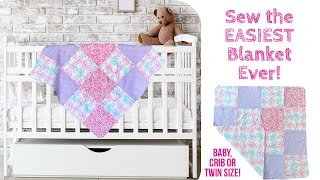 ♡How to Sew an EASY Quilted Baby Blanket Patterns and directions in the link in the description box [upl. by Margaret]