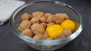 1 cup soya amp 2 eggs Breakfast recipe  Healthy soya chunks Breakfast [upl. by Ahsertal724]