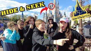 WE PLAYED HIDE amp SEEK IN DISNEY WORLD 🤩✨SharpeFamilySingers [upl. by Novart191]