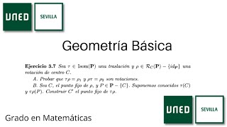 Composiciones de traslaciones y rotaciones  Geometría Básica  UNED [upl. by Laurens870]