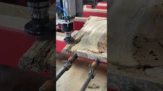 Live edge Slab Surfacing Trammed in Spindle [upl. by Maynard147]