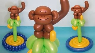 Обезьянка на пальме из шарика  one balloon monkey Subtitles [upl. by Allcot507]