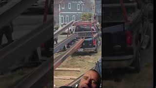 Unloading steel the EASY Way gone very wrong wtfmoment [upl. by Barbour]