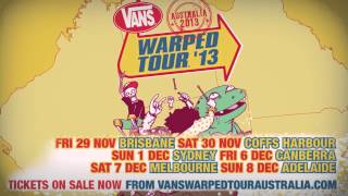 Millencolin  Vans Warped Tour Australia 2013 announcement [upl. by Aerdna971]