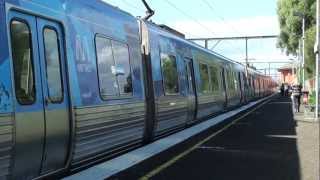 Comengs Vlocities and ants at South Kensington  Melbourne trains [upl. by Airretal]