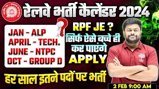 🔥RAILWAY CALENDER 2024  RRB EXAM CALENDER 2024  RRB ALPTECHNICIAN NTPC GROUP D NEW VACANCY 2024 [upl. by Kwon]